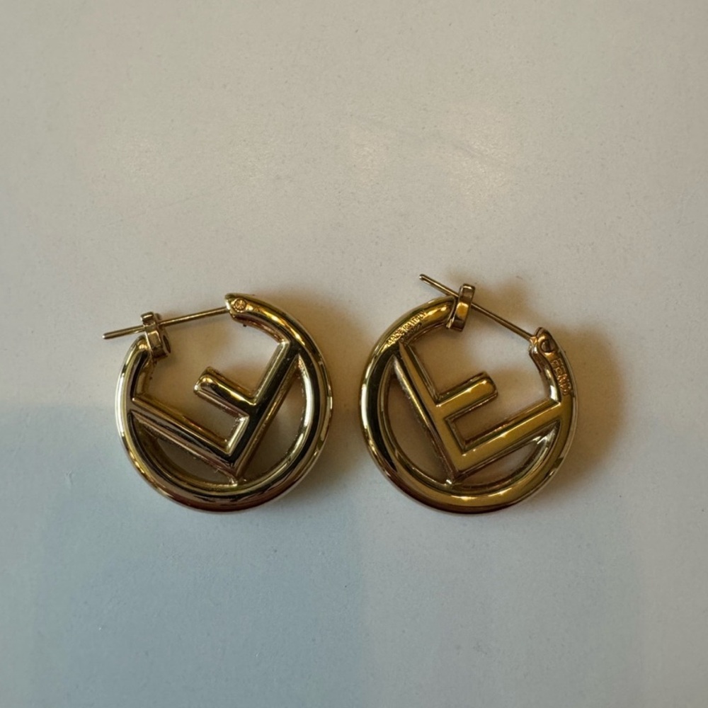 Fendi Gold Hoop Earrings